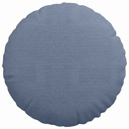 Cuscini per Seduta 2 pcs Blu Ø50 x 19 cm Tessuto in Cords | homemem39