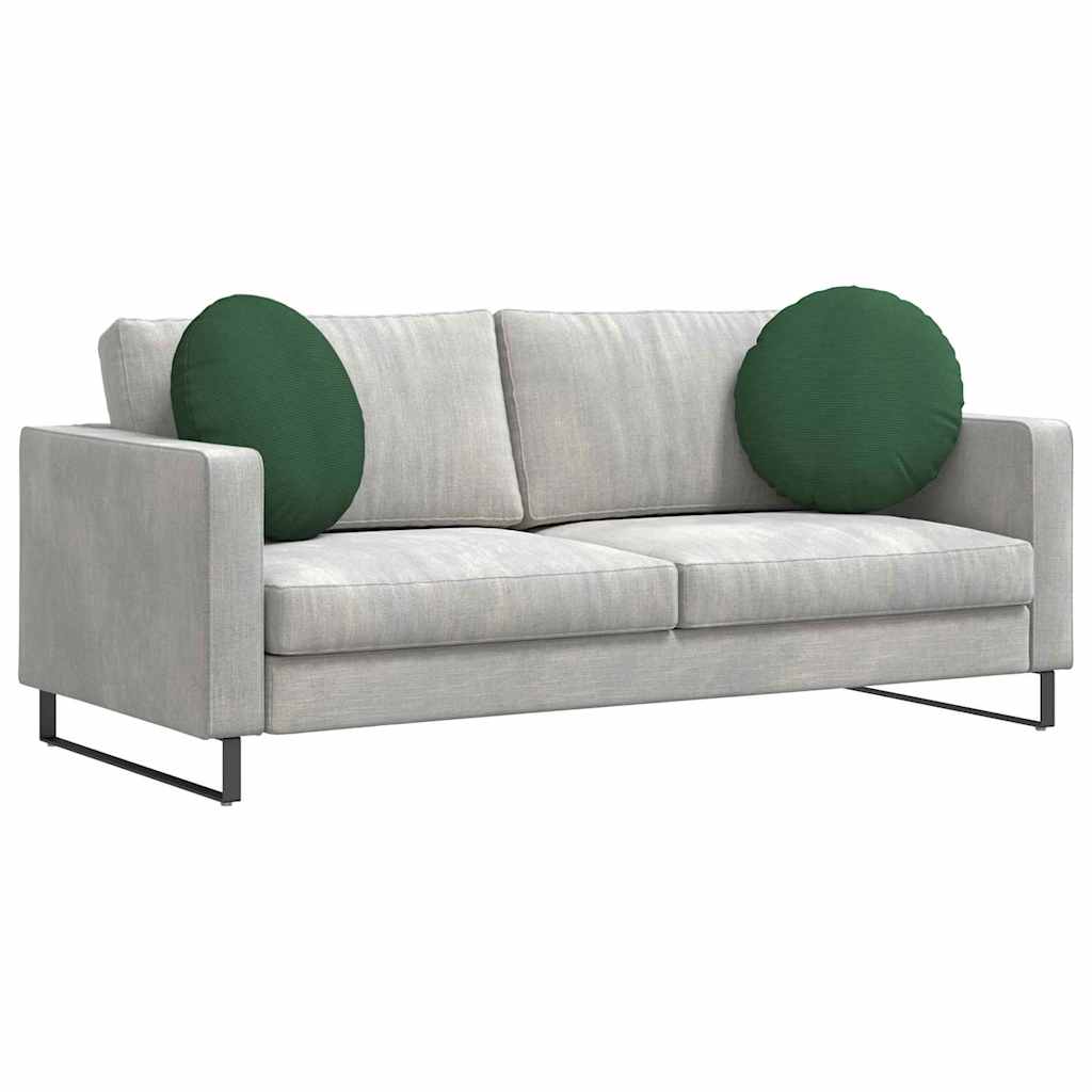 Cuscini per Seduta 2 pcs Verde Scuro Ø50 x 19 cm | homemem39
