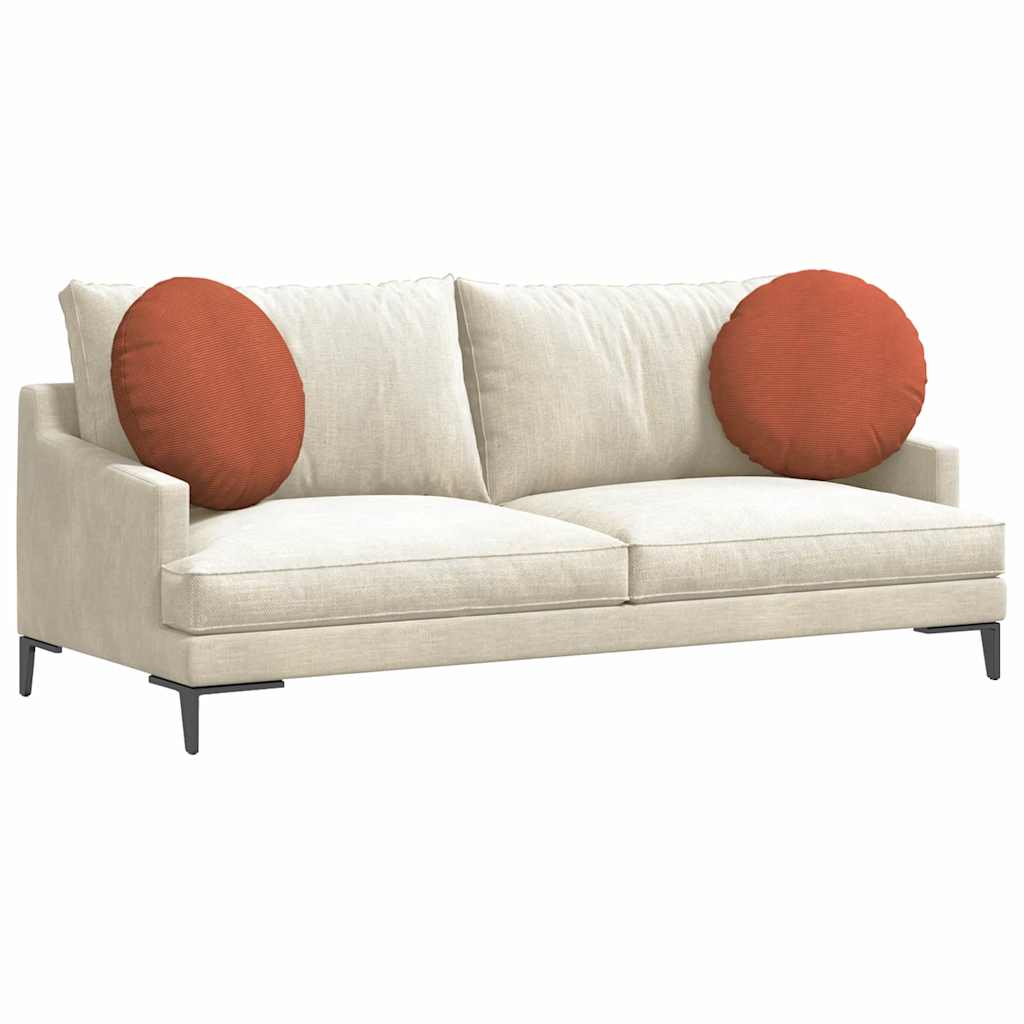 Cuscini per Seduta 2 pcs Rosso Arancio Ø50 x 19 cm | homemem39
