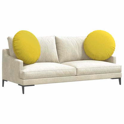Cuscini per Seduta 2 pcs Giallo Chiaro Ø60 x 21 cm Tessuto | homemem39