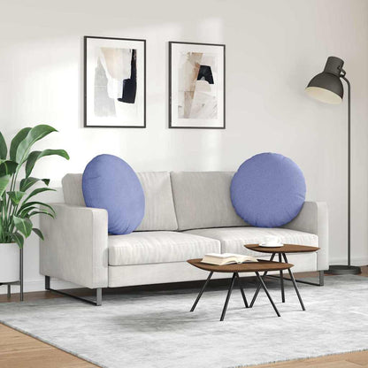 Cuscini per Seduta 2 pcs Blu jeans Ø60 x 21 cm Tessuto | homemem39