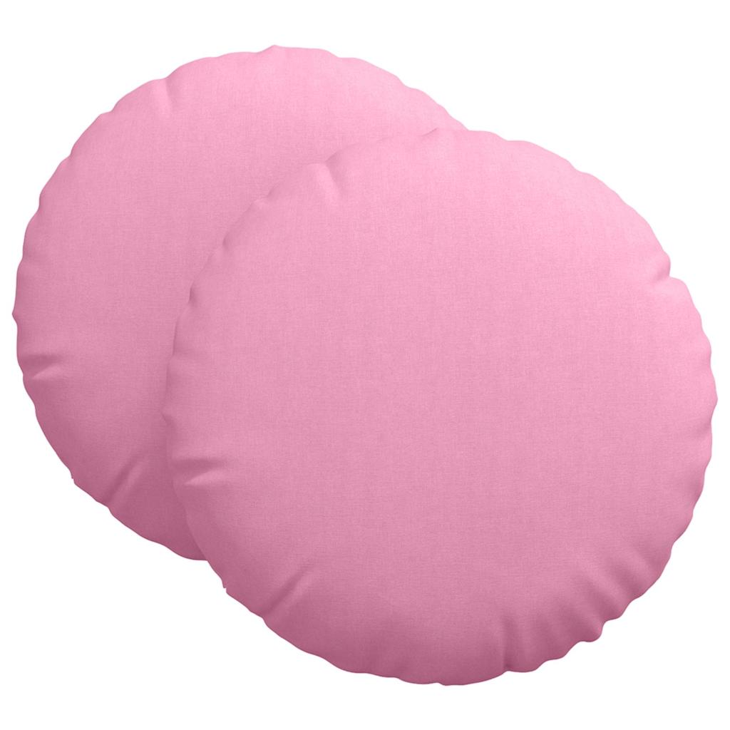 Cuscini per Seduta 2 pcs Rosa Ø60 x 21 cm Tessuto | homemem39