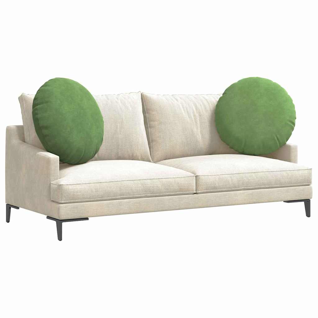 Cuscini per Seduta 2 pcs Verde chiaro Ø60 x 21 cm Velluto | homemem39