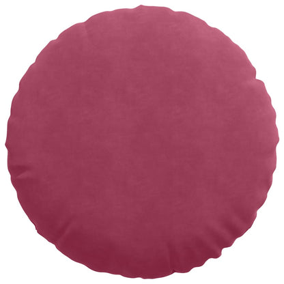 Cuscini per Seduta 2 pcs Rosso Vino Ø60 x 21 cm Velluto | homemem39