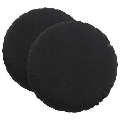 Cuscini per Seduta 2 pcs Nero Ø60 x 21 cm Velluto | homemem39