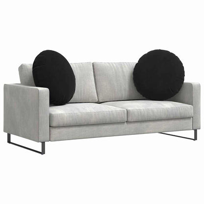 Cuscini per Seduta 2 pcs Nero Ø60 x 21 cm Velluto | homemem39