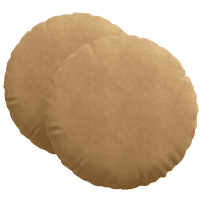 Cuscini per Seduta 2 pcs Marrone Ø60 x 21 cm Velluto | homemem39