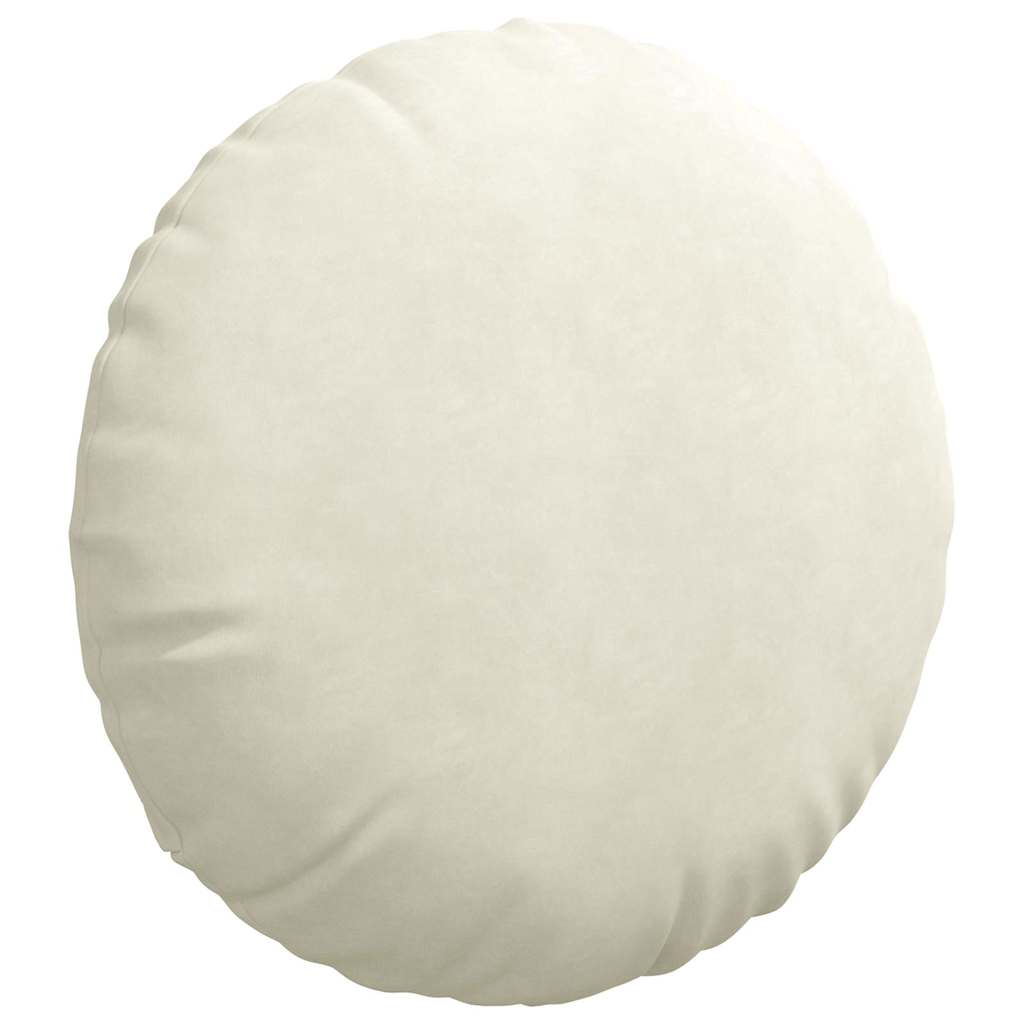 Cuscini per Seduta 2 pcs Crema Ø60 x 21 cm Velluto | homemem39
