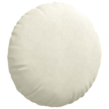 Cuscini per Seduta 2 pcs Crema Ø60 x 21 cm Velluto | homemem39