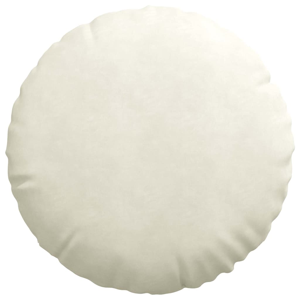 Cuscini per Seduta 2 pcs Crema Ø60 x 21 cm Velluto | homemem39