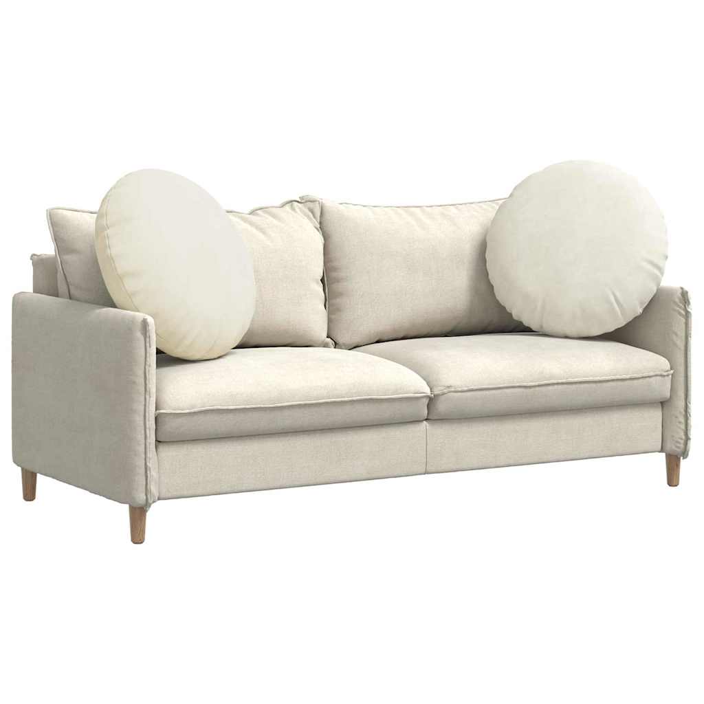 Cuscini per Seduta 2 pcs Crema Ø60 x 21 cm Velluto | homemem39
