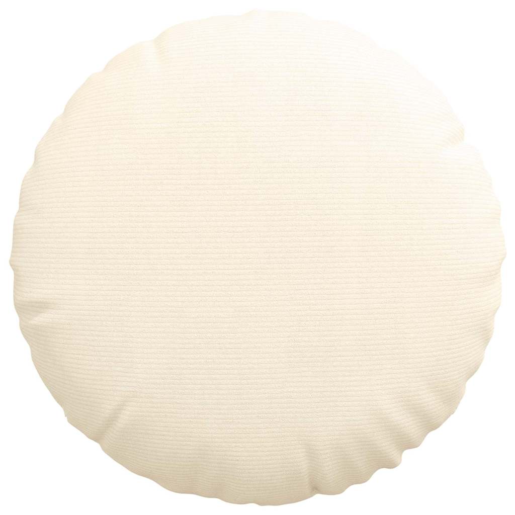 Cuscini per Seduta 2 pcs Crema Ø60 x 21 cm Tessuto in Cords | homemem39