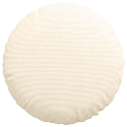 Cuscini per Seduta 2 pcs Crema Ø60 x 21 cm Tessuto in Cords | homemem39