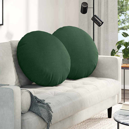 Cuscini per Seduta 2 pcs Verde Scuro Ø60 x 21 cm | homemem39