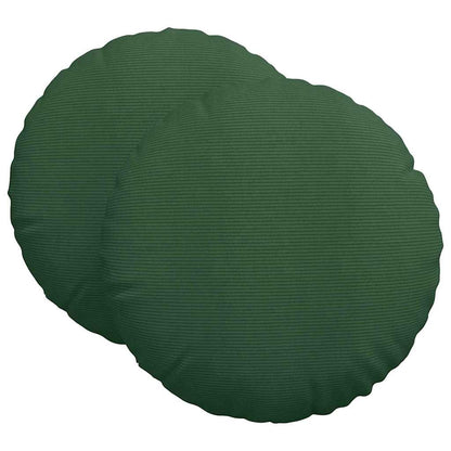 Cuscini per Seduta 2 pcs Verde Scuro Ø60 x 21 cm | homemem39