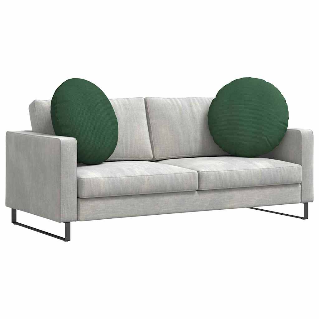Cuscini per Seduta 2 pcs Verde Scuro Ø60 x 21 cm | homemem39