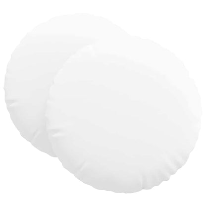 Cuscini per Seduta 2 pcs Bianco Ø80 x 29 cm Tessuto | homemem39