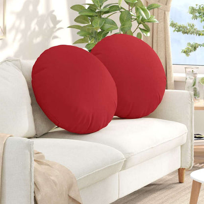 Cuscini per Seduta 2 pcs Rosso Ø80 x 29 cm Tessuto | homemem39