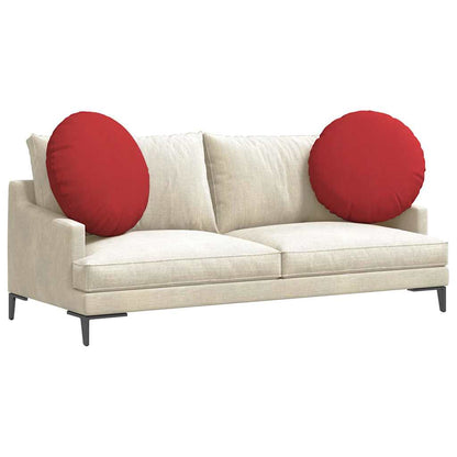 Cuscini per Seduta 2 pcs Rosso Ø80 x 29 cm Tessuto | homemem39