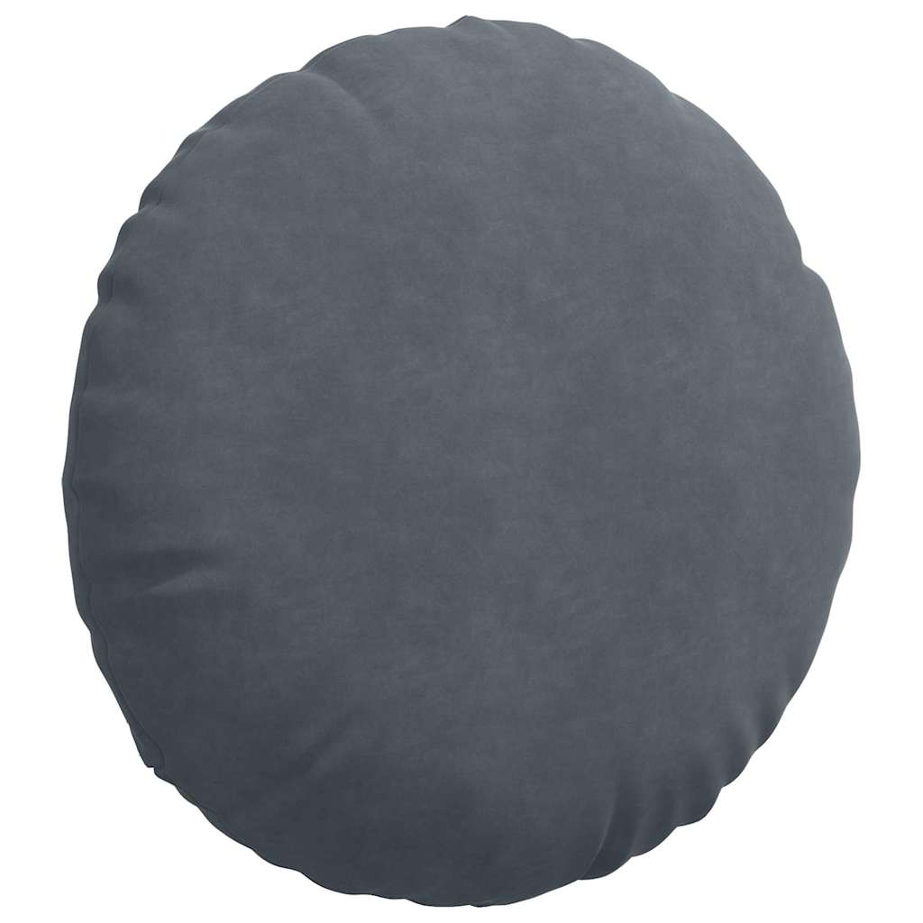 Cuscini per Seduta 2 pcs Grigio scuro Ø 40 x 13 cm Velluto | homemem39