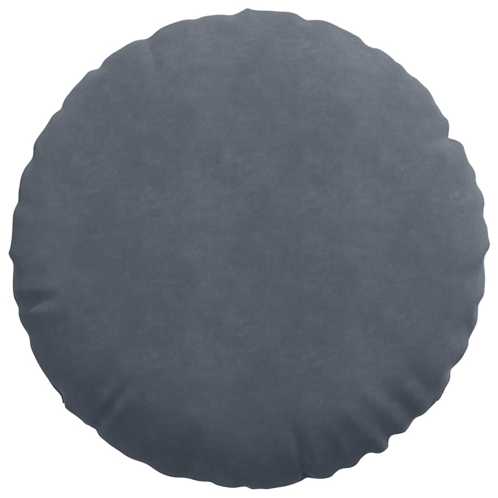 Cuscini per Seduta 2 pcs Grigio scuro Ø 40 x 13 cm Velluto | homemem39