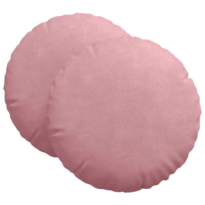 Cuscini per Seduta 2 pcs Rosa Ø 80 x 29 cm Velluto | homemem39
