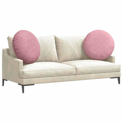 Cuscini per Seduta 2 pcs Rosa Ø 80 x 29 cm Velluto | homemem39