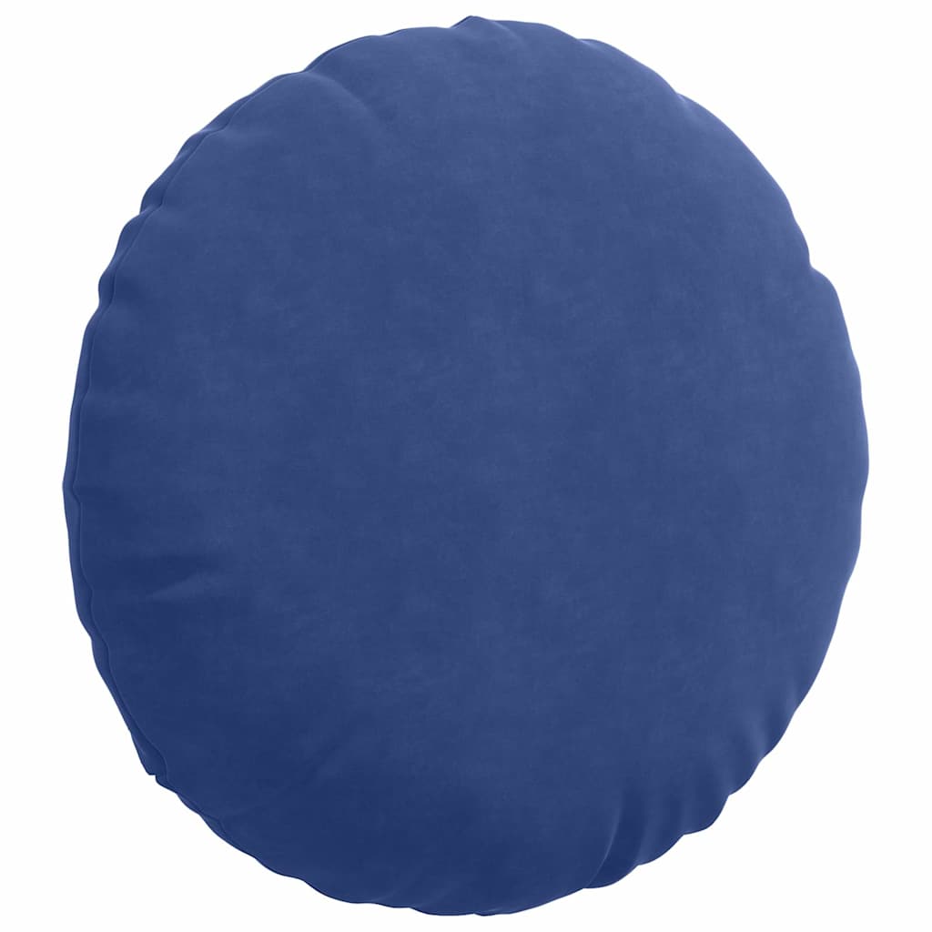 Cuscini per Seduta 2 pcs Blu Polizia Ø 40 x 13 cm Velluto | homemem39