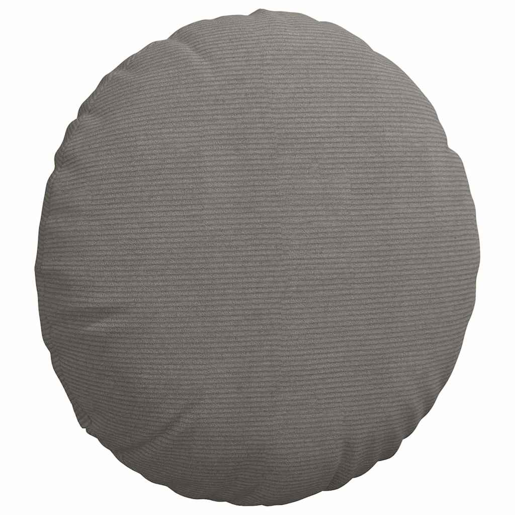 Cuscini per Seduta 2 pcs Grigio chiaro Ø 80 cm Tessuto in Cords | homemem39