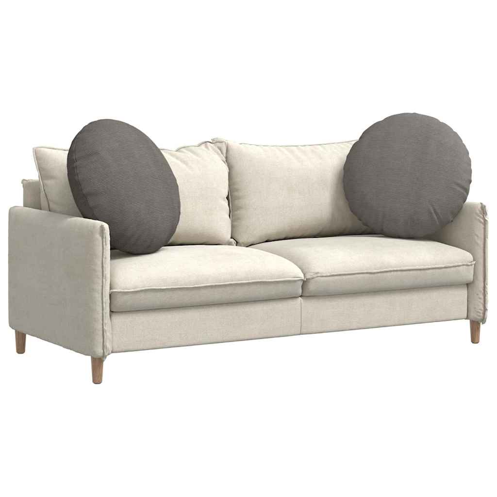 Cuscini per Seduta 2 pcs Grigio chiaro Ø 80 cm Tessuto in Cords | homemem39