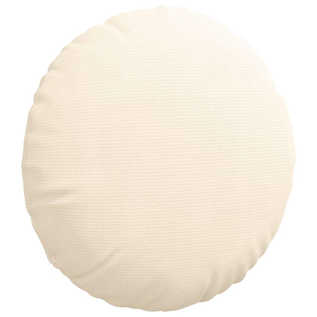 Cuscini per Seduta 2 pcs Crema Ø 80 cm Tessuto in Cords | homemem39