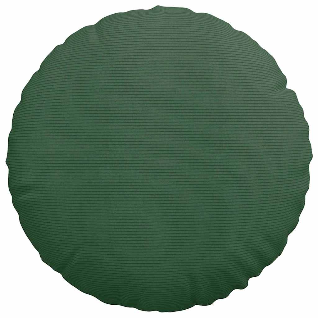 Cuscini per Seduta 2 pcs Verde Scuro Ø 80 cm Tessuto in Cords | homemem39