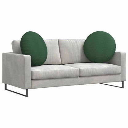 Cuscini per Seduta 2 pcs Verde Scuro Ø 80 cm Tessuto in Cords | homemem39