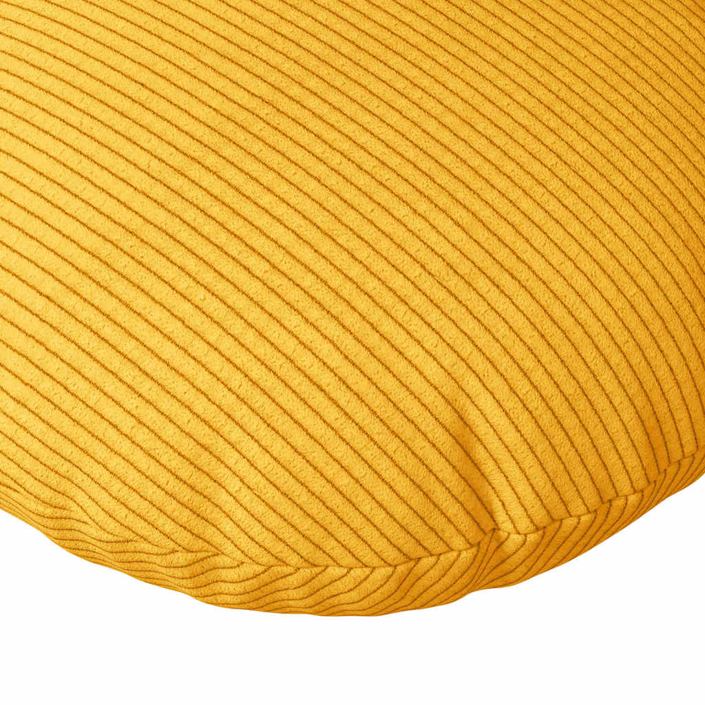 Cuscini per Seduta 2 pcs Giallo Chiaro Ø 80 cm Tessuto in Cords | homemem39