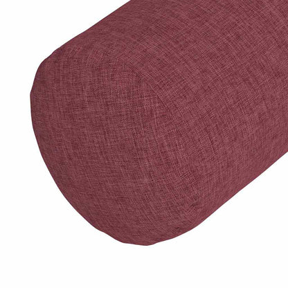 Cuscini a rullo 2 pcs Rosso Vino Ø 15 x 40 cm Tessuto
