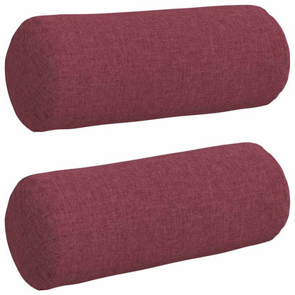 Cuscini a rullo 2 pcs Rosso Vino Ø 15 x 40 cm Tessuto