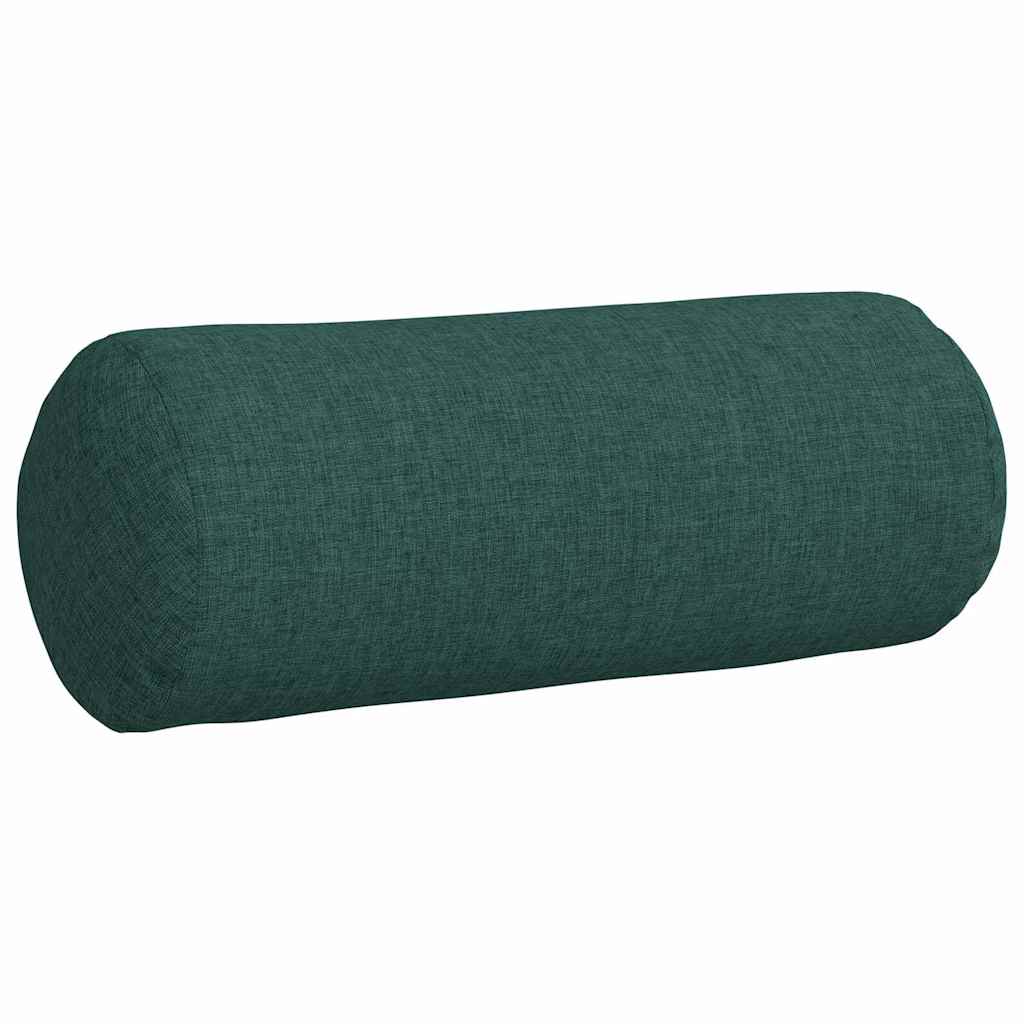 Cuscini a rullo 2 pcs Verde Scuro Ø 15 x 40 cm Tessuto