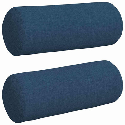 Cuscini a rullo 2 pcs Blu Ø 15 x 40 cm Tessuto