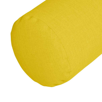 Cuscini a rullo 2 pcs Giallo Chiaro Ø 15 x 40 cm Tessuto | homemem39