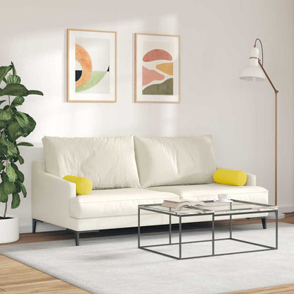 Cuscini a rullo 2 pcs Giallo Chiaro Ø 15 x 40 cm Tessuto | homemem39