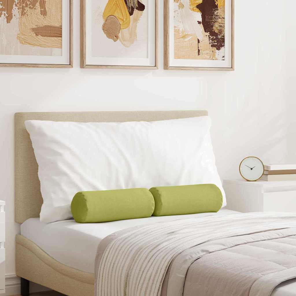 Cuscini a rullo 2 pcs Verde chiaro Ø 15 x 40 cm Tessuto