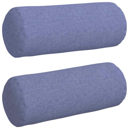Cuscini a rullo 2 pcs Blu jeans Ø 15 x 40 cm Tessuto