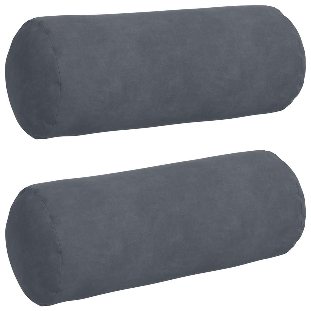 Cuscini a rullo 2 pcs Grigio scuro Ø 15 x 40 cm | homemem39