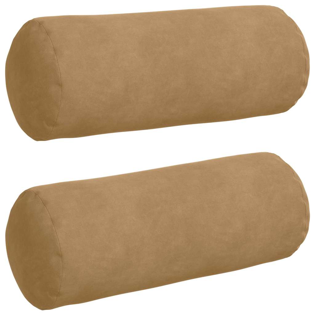 Cuscini a rullo 2 pcs Marrone Ø 15 x 40 cm Tessuto in Cords | homemem39