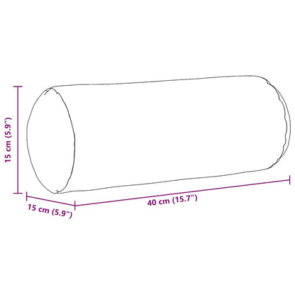 Cuscini a rullo 2 pcs Nero Ø 15 x 40 cm Tessuto in Microfibra | homemem39