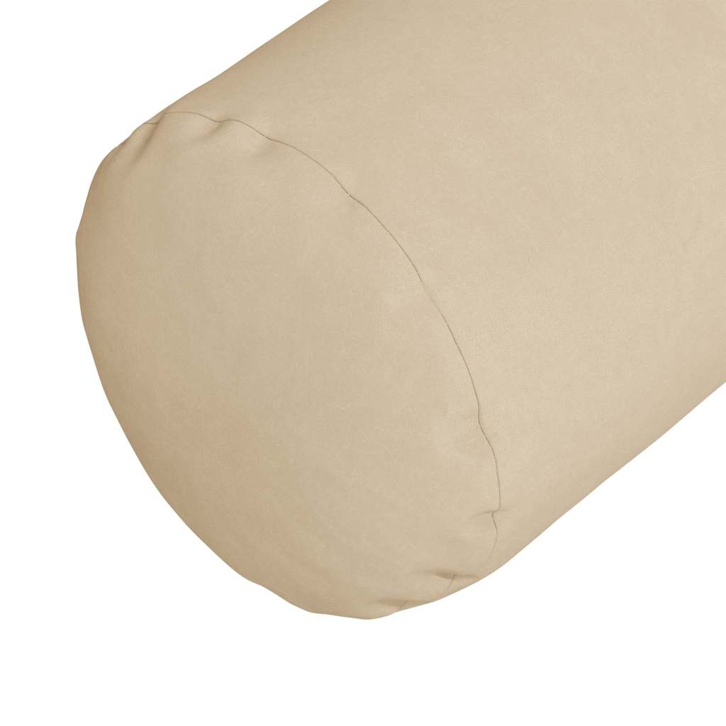 Cuscini a rullo 2 pcs Crema Ø 15 x 40 cm Tessuto in Microfibra | homemem39