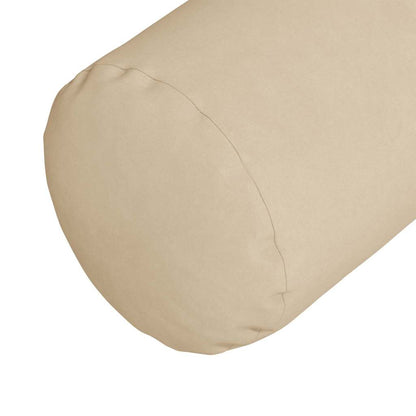 Cuscini a rullo 2 pcs Crema Ø 15 x 40 cm Tessuto in Microfibra | homemem39