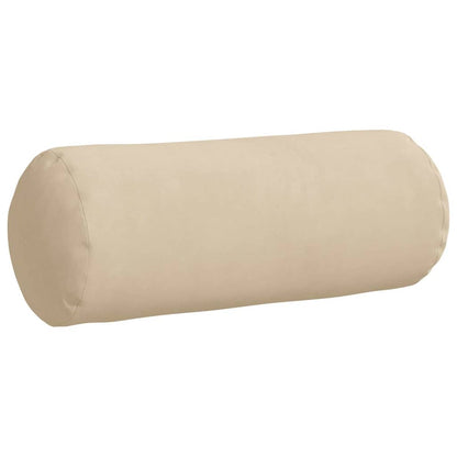 Cuscini a rullo 2 pcs Crema Ø 15 x 40 cm Tessuto in Microfibra | homemem39