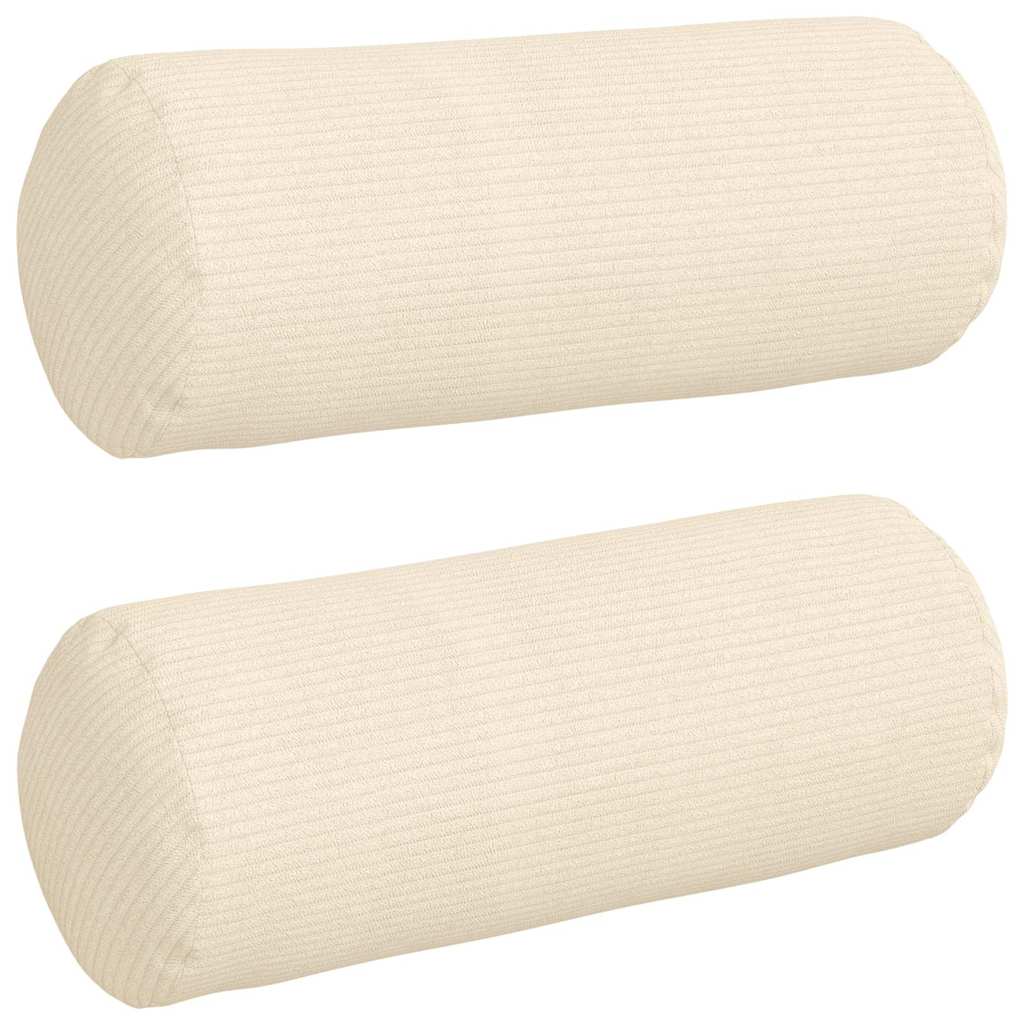Cuscini a rullo 2 pcs Crema Ø 15 x 40 cm Tessuto in Cords | homemem39