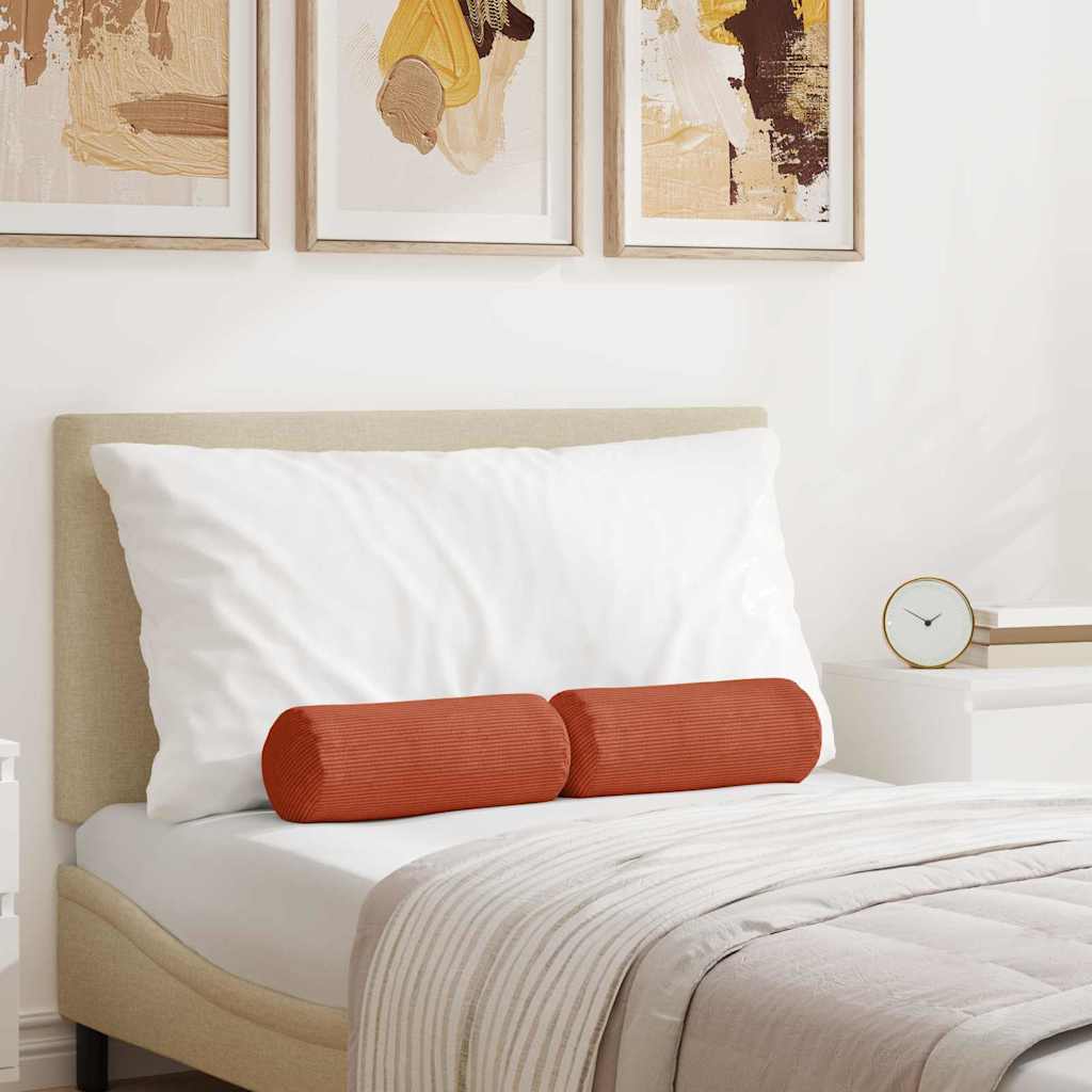 Cuscini a rullo 2 pcs Rosso Arancio Ø 15 x 40 cm | homemem39